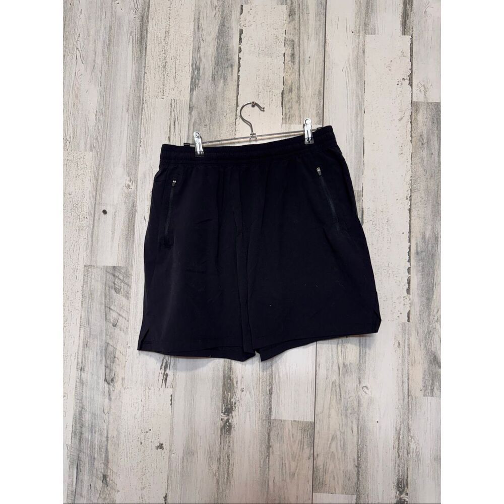 All In Motion Black Athletic Running Shorts Zip Pocket Activewear Gym Shorts Siz